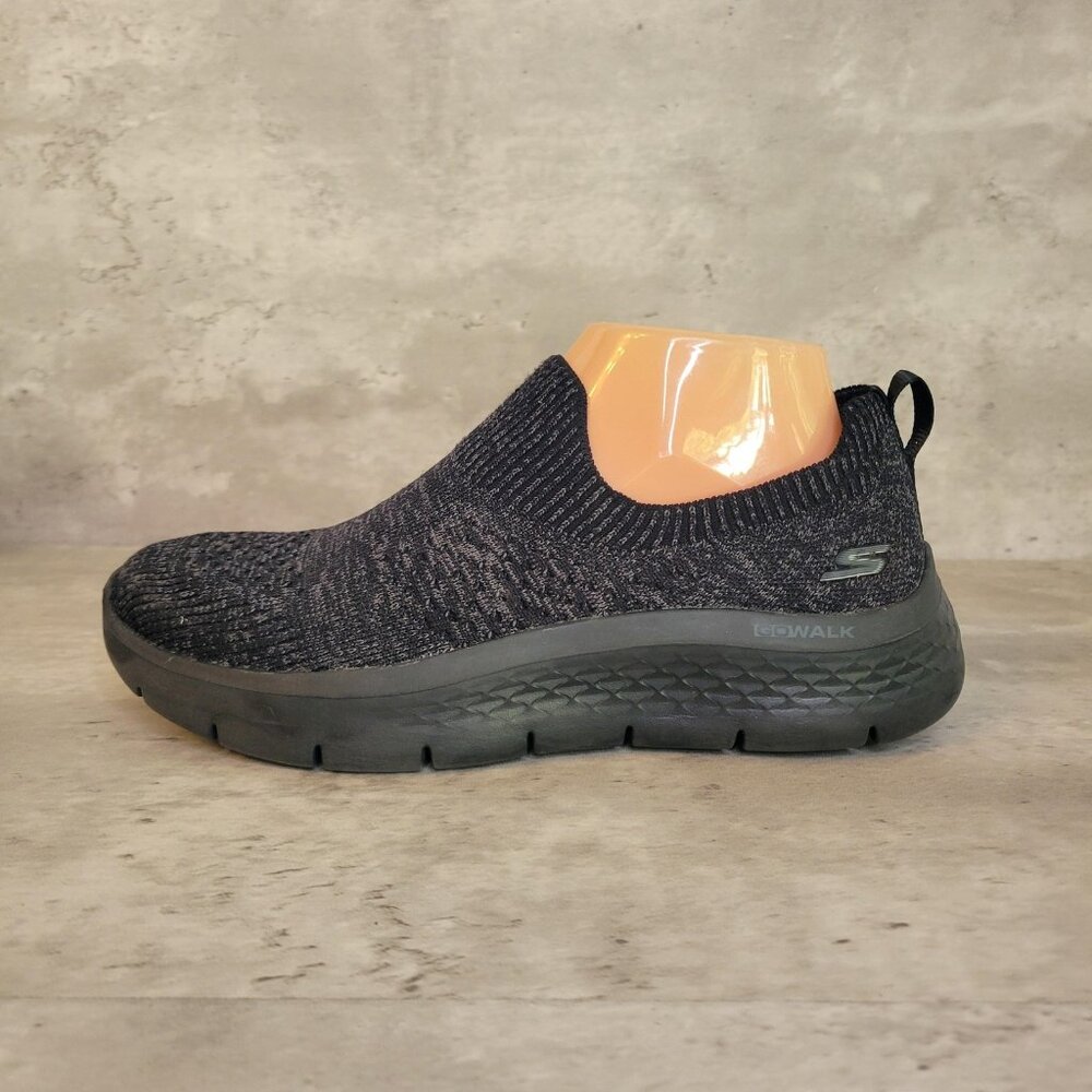 Skechers Black Knit Slip-On Sneakers